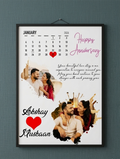Personalized Anniversary Photo Frame with Calendar Highlight