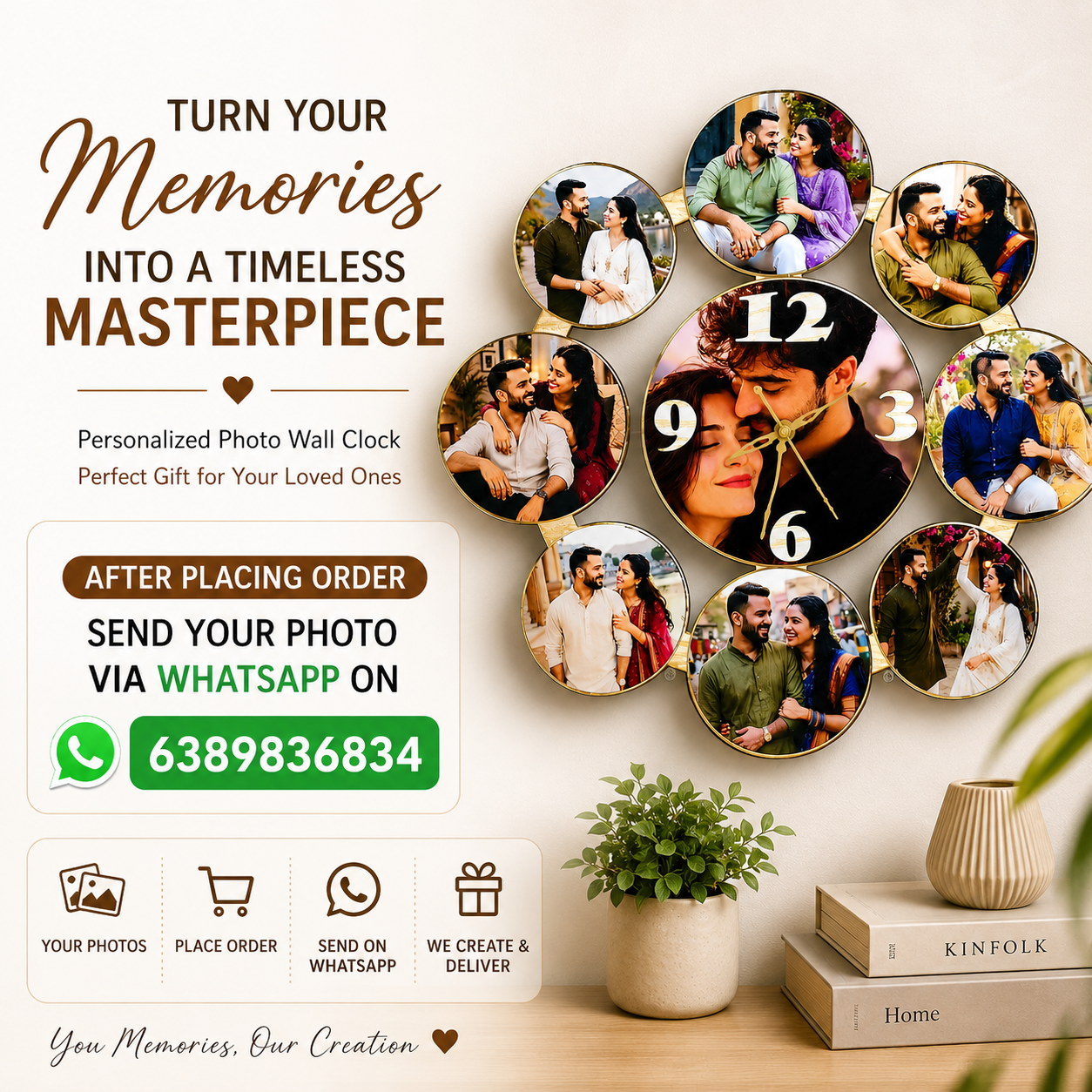 Personalized Photo Frame Wall Clock