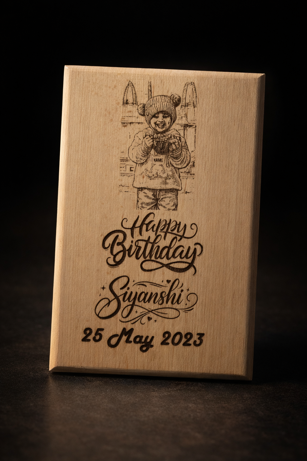 Custom Engraved Wooden Photo Frame ❤️ 4*6 inch