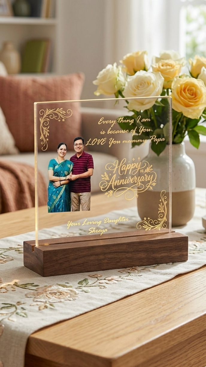 Personalized LED Acrylic Lamp – A Gift That Glows with Love ❤️