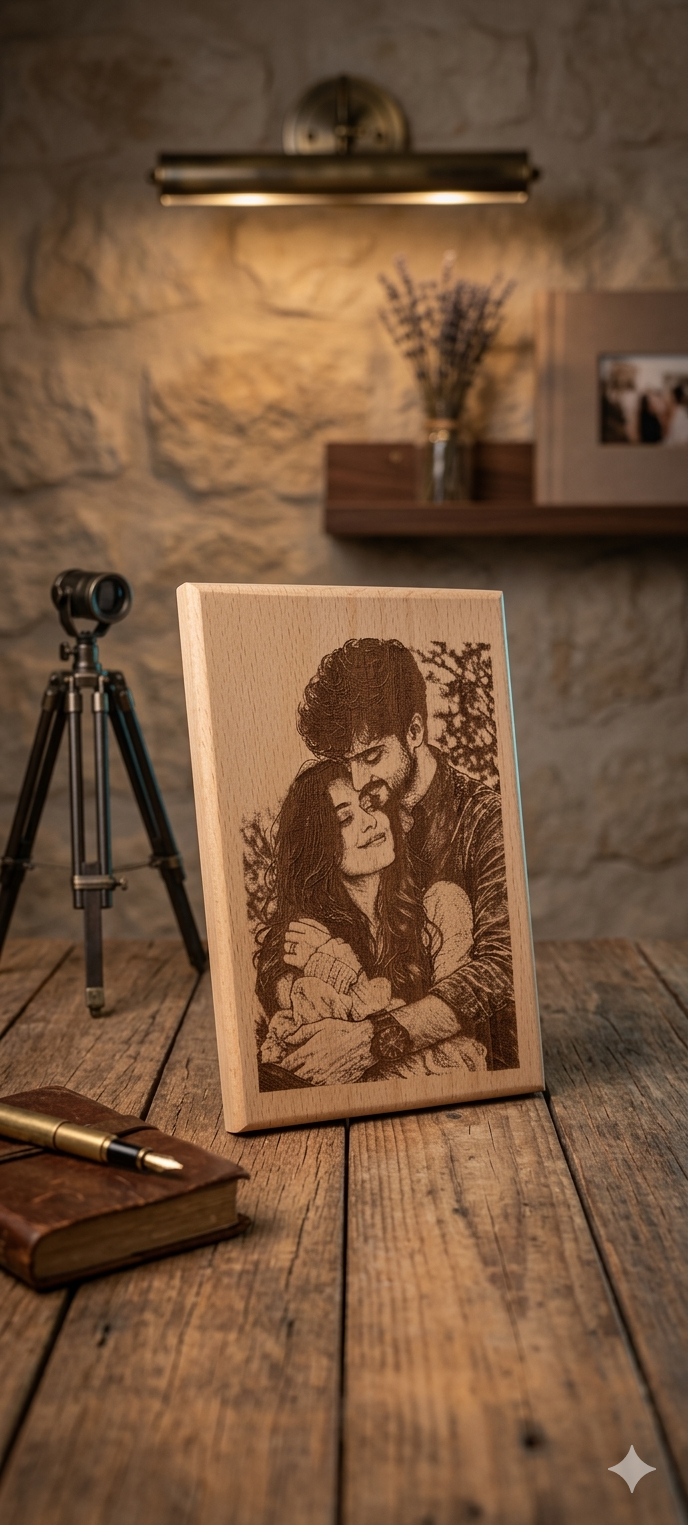 Custom Engraved Wooden Photo Frame ❤️ 4*6 inch