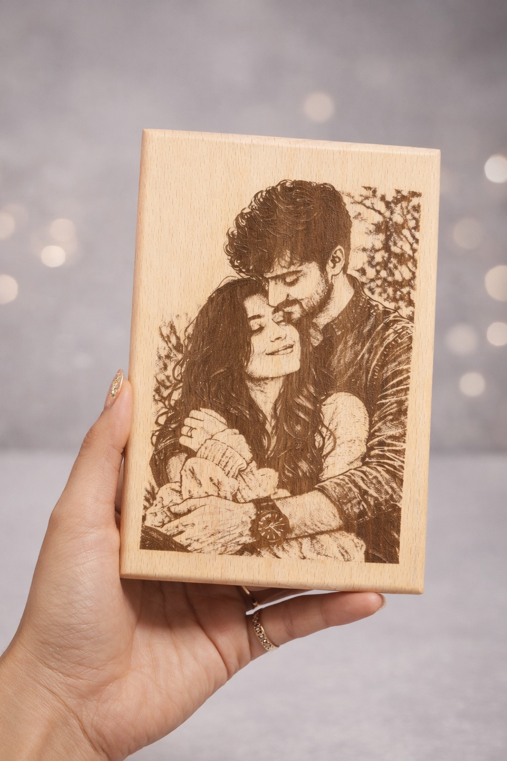 Custom Engraved Wooden Photo Frame ❤️ 4*6 inch